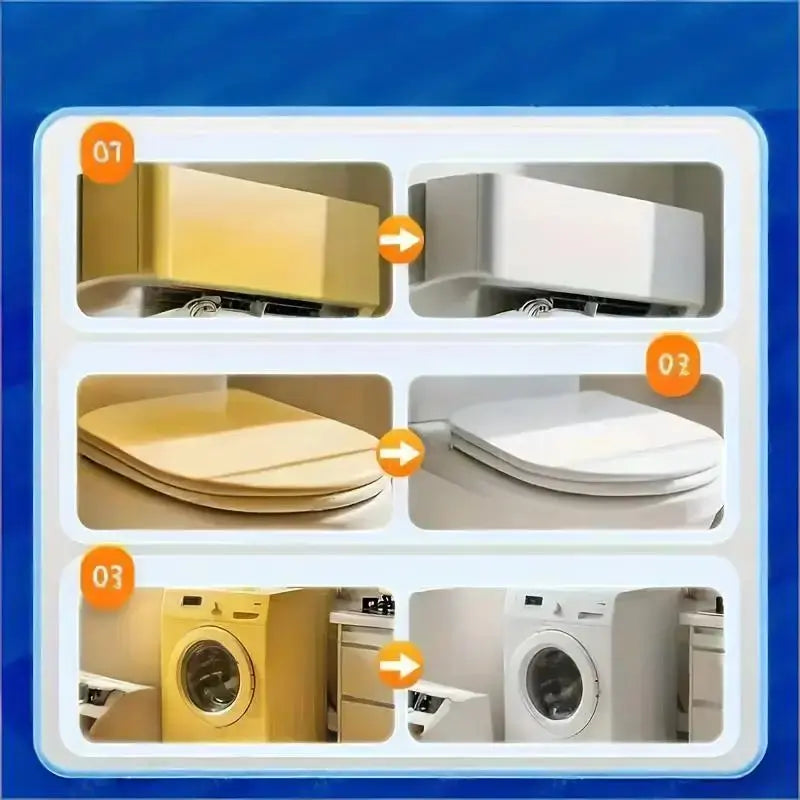 Plastic Yellowing Remover Scratch Repair - Appliances AC Units Fridge Toilet Back To White Gloss Long-Lasting Polish Clean Care* mabkharahaill